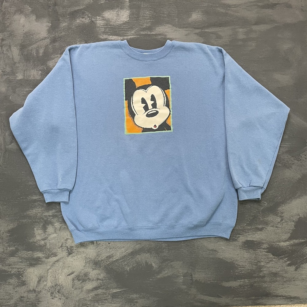 Vintage Mickey Mouse shirt mens XXL Blue 1990s Disney